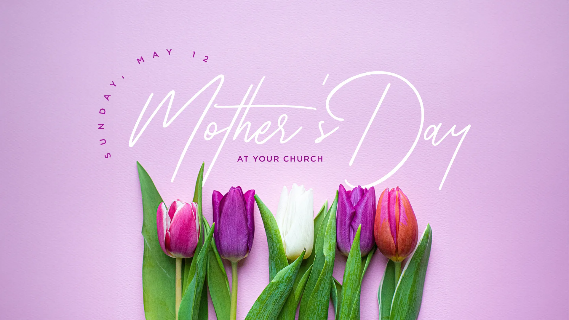 This 'Mother'S Day At Your Church' Graphic Is Beautifully Simple, Featuring Elegant Tulips That Symbolize Care And Love. It'S The Perfect Visual Element For Your Church'S Mother'S Day Celebrations, Conveying Warmth And Appreciation For All Mothers.