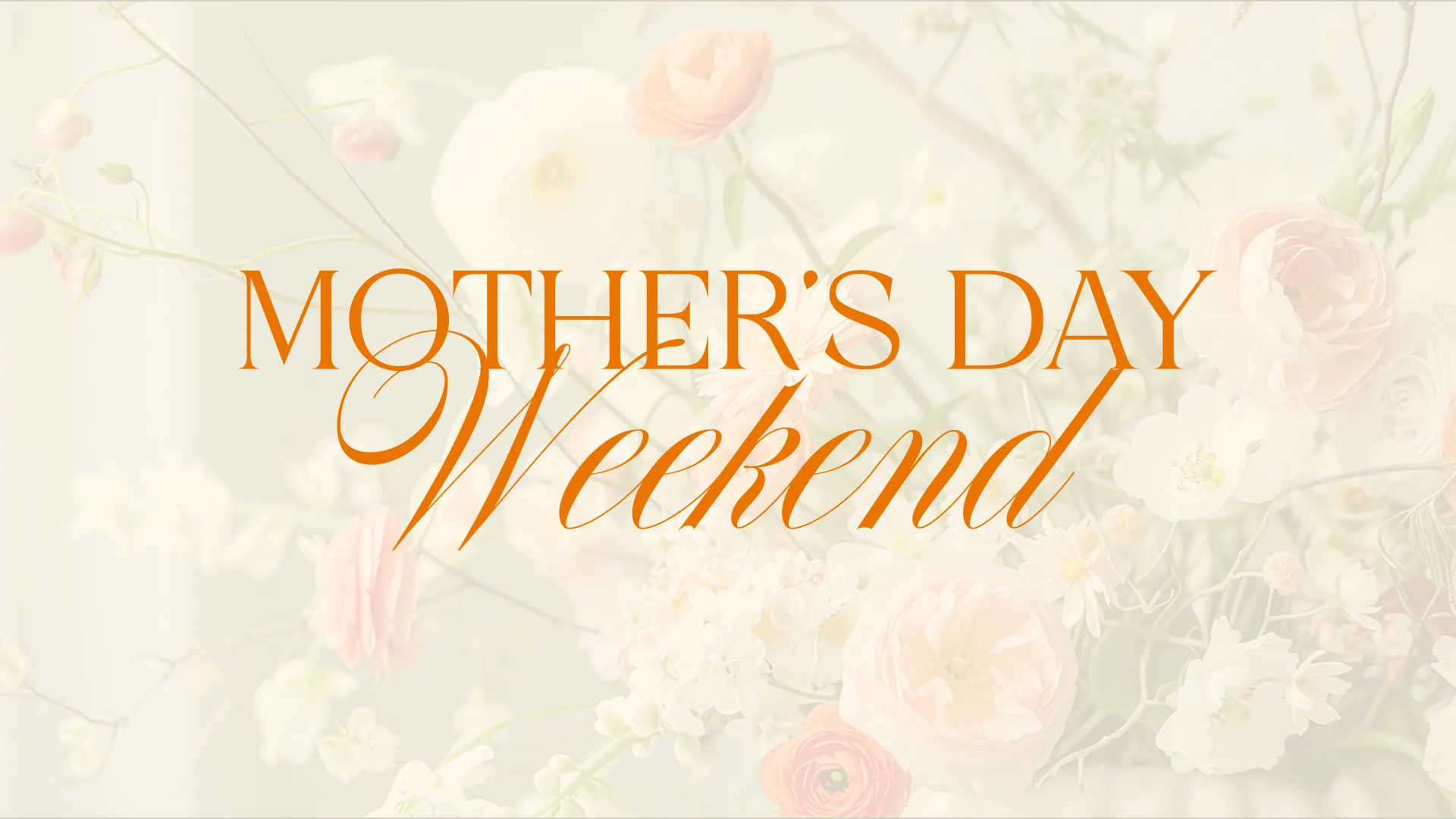 This 'Mother'S Day Weekend' Graphic Is Delicately Designed With Soft Floral Elements, Making It A Perfect Choice For Church Media During This Special Celebration. It Warmly Invites The Congregation To Honor And Appreciate The Invaluable Role Of Mothers.