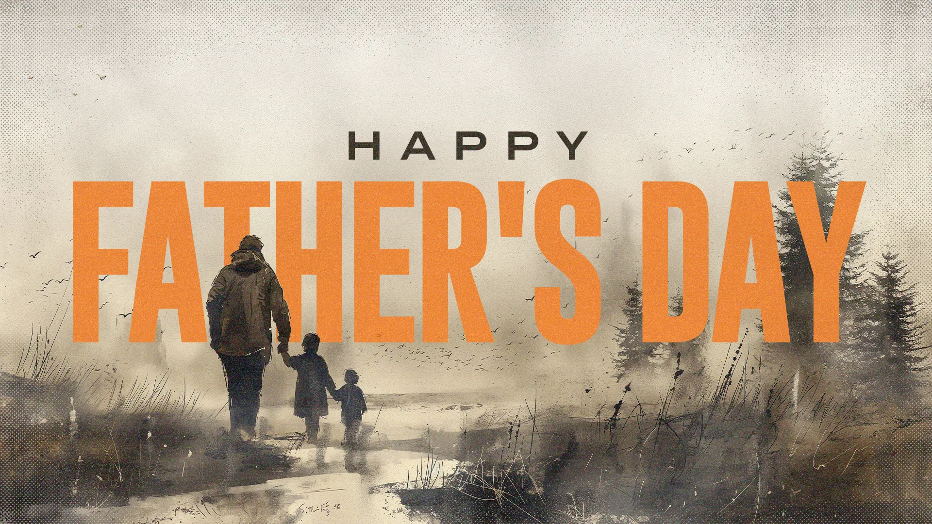 This Evocative Father'S Day Graphic, With Its Stirring Depiction Of A Father And Child In A Serene Landscape, Beautifully Captures The Guiding And Protective Role Of Fathers, Making It An Ideal Visual For Your Church'S Celebration Of Father'S Day.