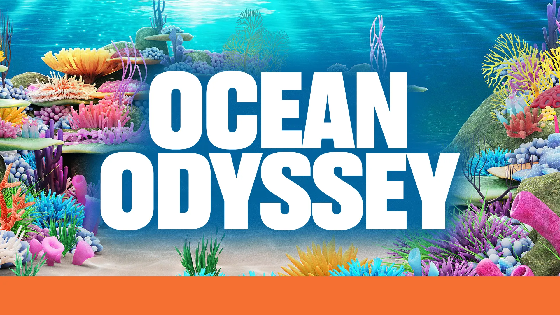 This "Ocean Odyssey" template features a vibrant and immersive design, perfect for promoting church events with an ocean or underwater theme. The colorful coral reef and bold typography create an exciting and adventurous atmosphere, ideal for engaging children and families.