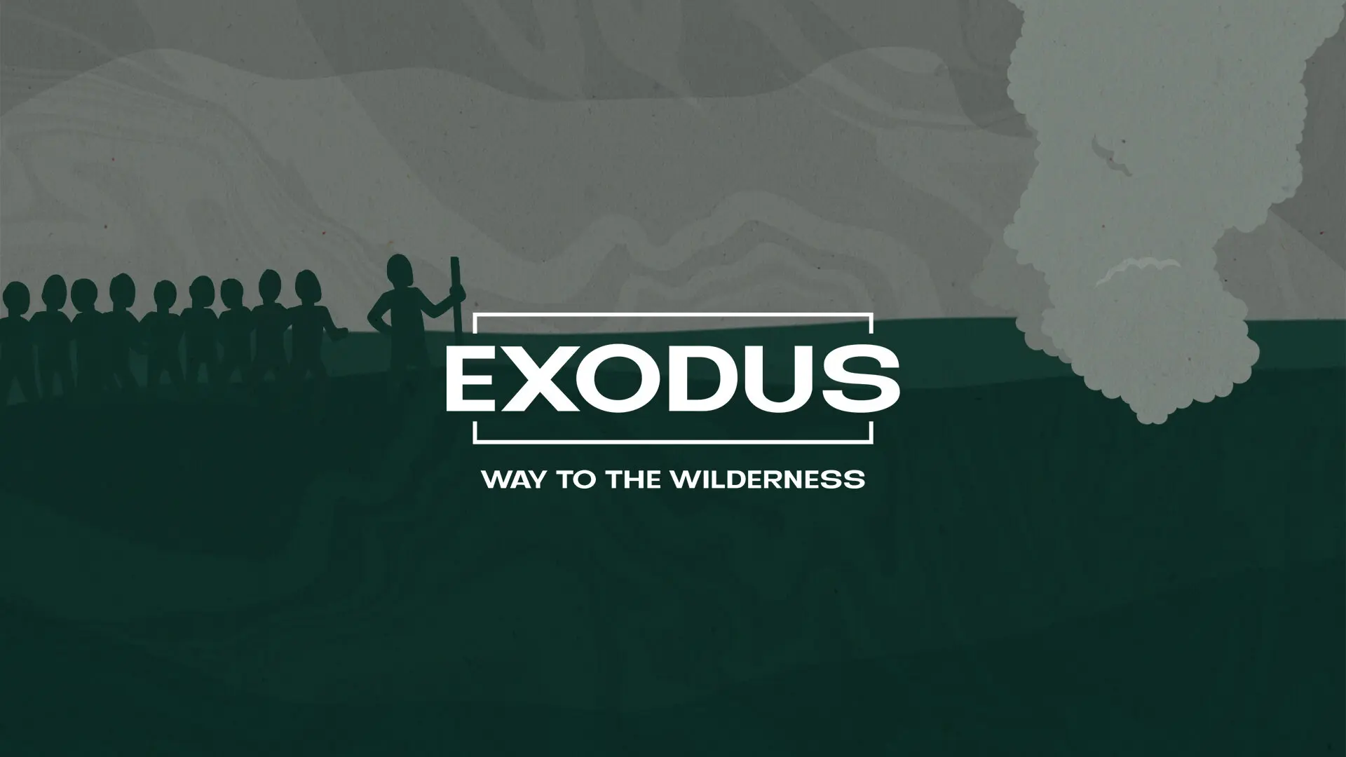 This Graphic, With Its Silhouette Of The Israelites And Moses Against The Wilderness Backdrop, Is An Evocative Representation For Sermons On The Book Of Exodus, Symbolizing The Journey Of Faith And Reliance On God'S Guidance.