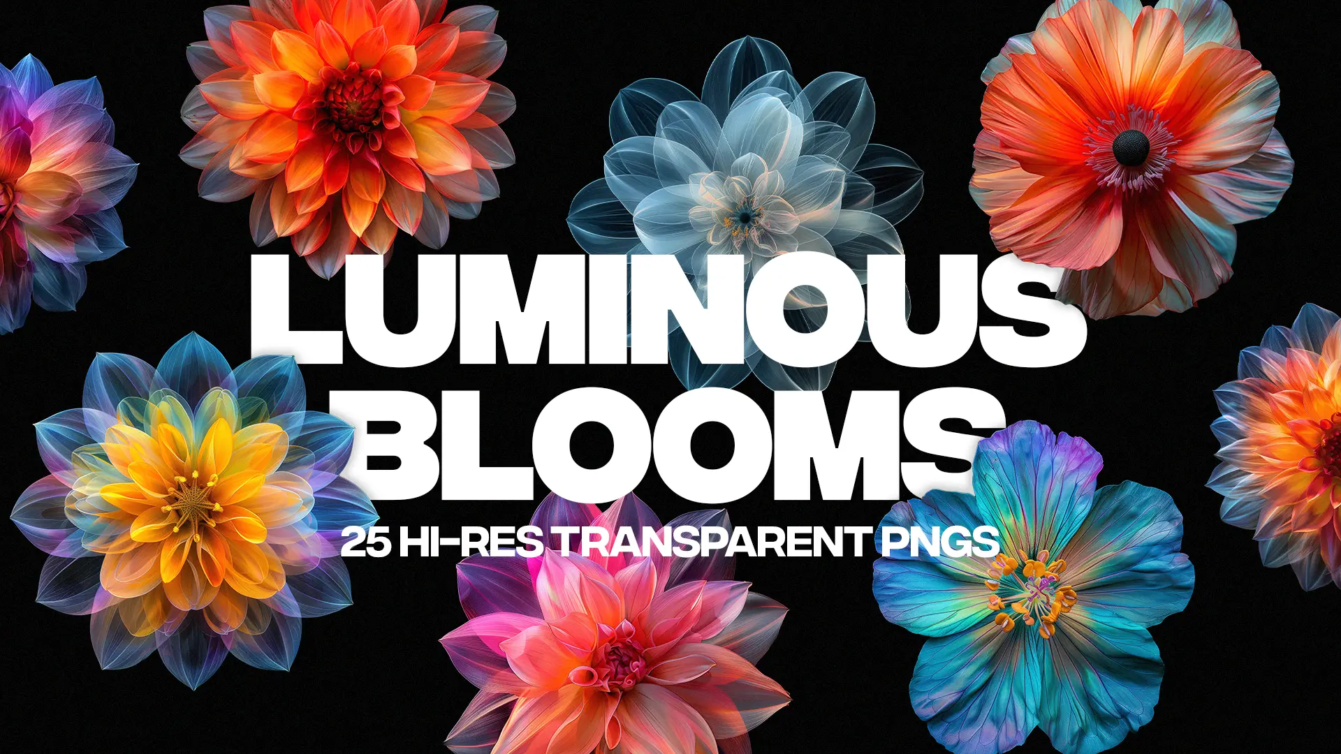 Elevate Your Church Media With Our &Quot;Luminous Blooms&Quot; Collection, Featuring 25 High-Resolution, Transparent Pngs. These Vibrant Florals Are Ideal For Spring Themes And Easter Events, Shining With Radiant Colors And Crisp Details.